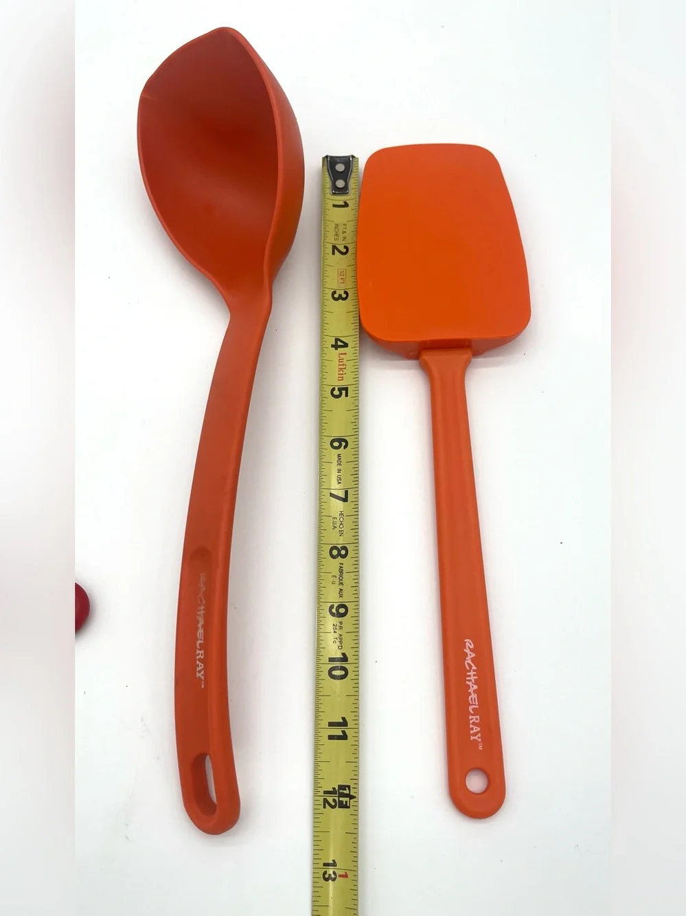 Rachel Ray Kitchen Utensils Orange Red Cooking Spatula Law Silicone Set Of 4